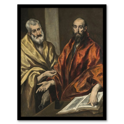 Artery8 Portrait Of Saint Peter And Saint Paul El Greco Framed Wall Art Print 12X16" from B&Q