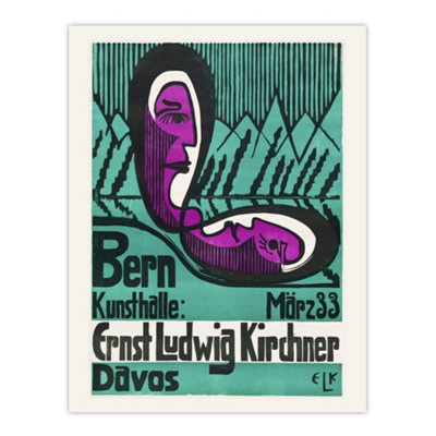 Artery8 Retrospective Exhibition Poster Kirchner Wall Art Poster Print 12X16" from B&Q