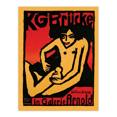 Artery8 Exhibition Poster For Die Brucke Kirchner Wall Art Poster Print 12X16" from B&Q