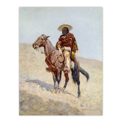 Artery8 A Mexican Vaquero Cowboy Frederic Remington Wall Art Poster Print 12X16"