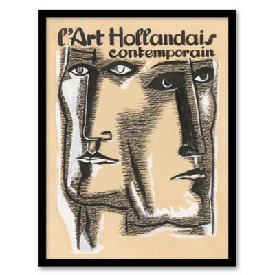 Artery8 Contemporary Dutch Art Book Cover Leo Gestel Framed Wall Art Print 12X16"