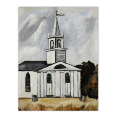 B&Q -  Church At Head Tide Maine Marsden Hartley Wall Art Poster Print 12X16"