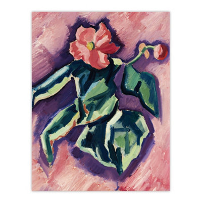Artery8 Pink Begonias Abstract Painting Hartley Wall Art Poster Print 12X16" from B&Q