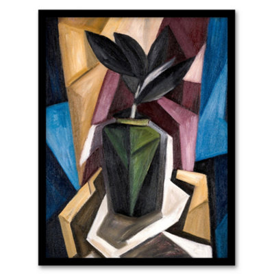Artery8 Rubber Plant Abstract Painting Hartley Framed Wall Art Print 12X16" from B&Q