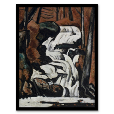 Artery8 Smelt Brook Falls Landscape Marsden Hartley Framed Wall Art Print 12X16" from B&Q