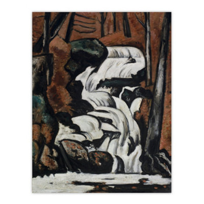 Artery8 Smelt Brook Falls Landscape Marsden Hartley Wall Art Poster Print 12X16" from B&Q