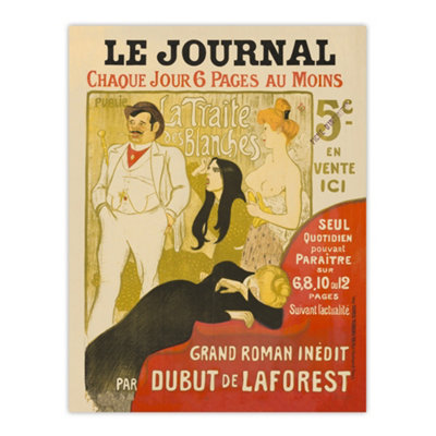 B&Q -  Journal Vintage Newspaper Magazine Cover Steinlen Wall Art Poster Print 12X16"