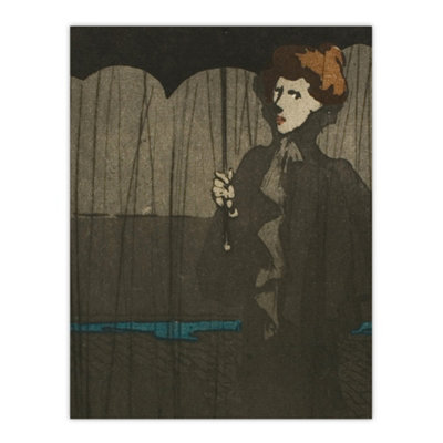 Artery8 The Shower Art Nouveau Painting Steinlen Wall Art Poster Print 12X16" from B&Q