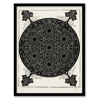 B&Q -  Albrecht Durer Knob With Seven Hexagonal Stars Framed Wall Art Picture Print A4