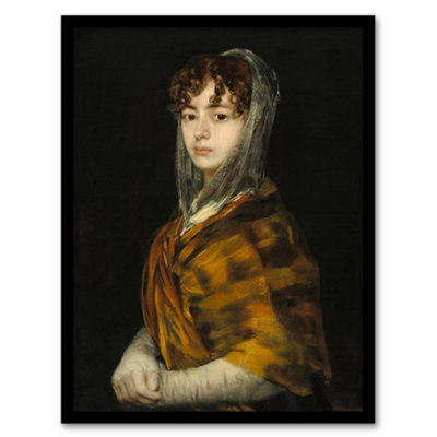 Artery8 Francisco Goya Senora Sabasa Garcia Portrait Painting Framed Wall Art Print A4 from B&Q