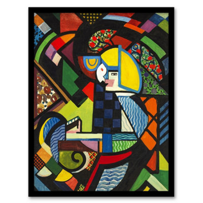 Artery8 Henry Lyman Sayen Daughter In A Rocker Cubist Painting Framed Wall Art Print A4 from B&Q