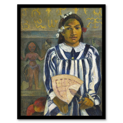B&Q -  Paul Gauguin The Ancestors Of Tehamana Oil Painting Framed Wall Art Print A4