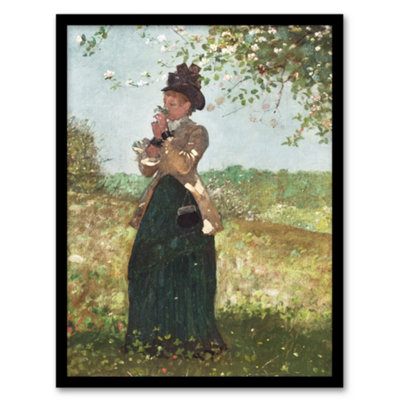 B&Q -  Winslow Homer The Yellow Jacket Portrait Painting Framed Wall Art Print A4