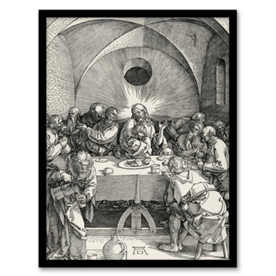 Artery8 Albrecht Durer Large Passion Series The Last Supper Framed Wall Art Print A3 from B&Q