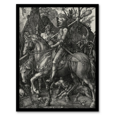 B&Q -  Albrecht Durer Knight Death And The Devil Framed Wall Art Picture Print A3