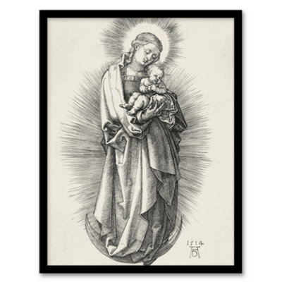 B&Q -  Albrecht Durer The Virgin On A Crescent Moon Framed Wall Art Picture Print A3
