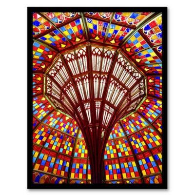 Artery8 Carol M Highsmith State Capitol Building Stained Glass Ceiling Framed Art A3 from B&Q