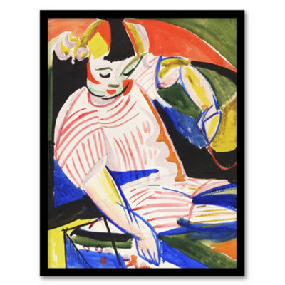 Artery8 Henry Lyman Sayen Sitting Child Abstract Painting Framed Wall Art Print A3 from B&Q