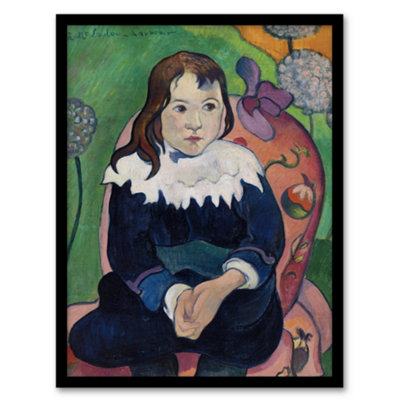 B&Q -  Paul Gauguin Mr Loulou Young Boy Portrait Framed Wall Art Picture Print A3