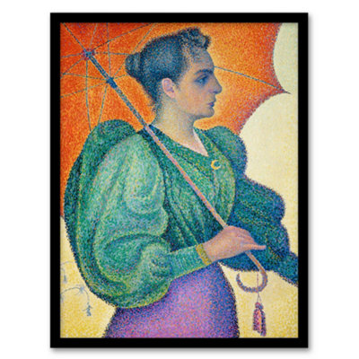 Artery8 Paul Signac Woman With An Umbrella Portrait Framed Wall Art Picture Print A3 from B&Q