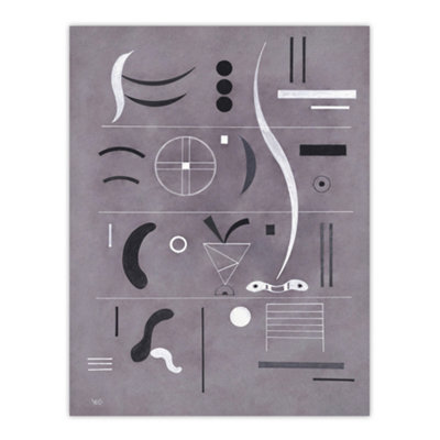 Artery8 Four Parts Abstract Watercolour Kandinsky Wall Art Poster Print 12X16" from B&Q