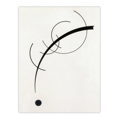 Artery8 Free Curve To The Point Wassily Kandinsky Wall Art Poster Print 12X16" Size 12