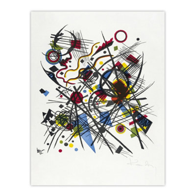 B&Q -  Abstract For Fourth Bauhaus Portfolio Kandinsky Wall Art Poster Print 12X16"
