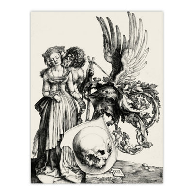 Artery8 Coat Of Arms With A Skull Albrecht Durer Wall Art Poster Print 12X16" from B&Q