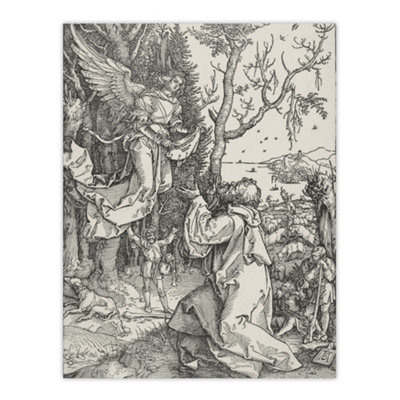 Artery8 Joachim And The Angel Albrecht Durer Wall Art Poster Print 12X16" from B&Q