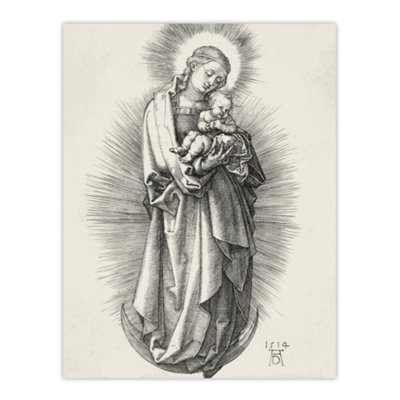 Artery8 The Virgin On The Crescent Moon Durer Wall Art Poster Print 12X16" from B&Q