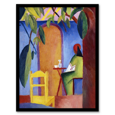 Artery8 Turkish Cafe Modern Colourful August Macke Framed Wall Art Print 12X16" from B&Q
