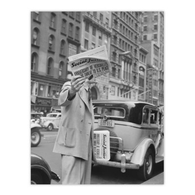 Artery8 Social Justice Newsboy Dorothea Lange Wall Art Poster Print 12X16" from B&Q