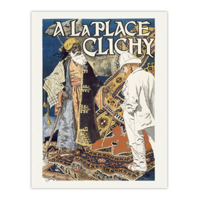 Artery8 Place Clichy Vintage Advert Eugene Grasset Wall Art Poster Print 12X16" from B&Q