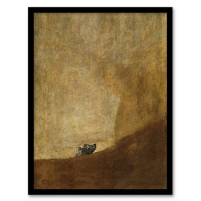 Artery8 El Perro The Drowning Dog Francisco Goya Framed Wall Art Print 12X16" from B&Q