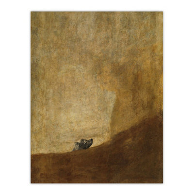 Artery8 El Perro The Drowning Dog Francisco Goya Wall Art Poster Print 12X16" from B&Q