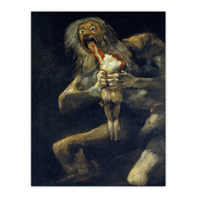 Artery8 Saturn Devouring His Son Francisco Goya Wall Art Poster Print 12X16" from B&Q