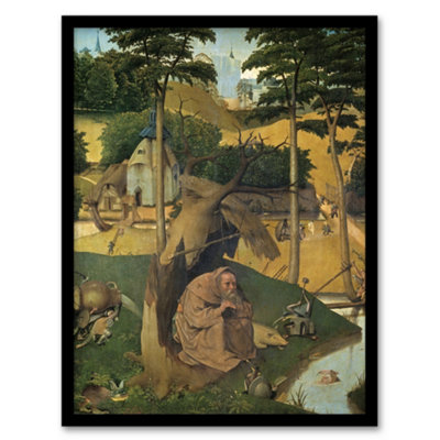 B&Q -  Temptations Of Saint Anthony Bosch Framed Wall Art Print 12X16"