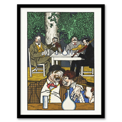 Artery8 Musicians At The Heuriger Music Moriz Jung Framed Wall Art Print 12X16" from B&Q