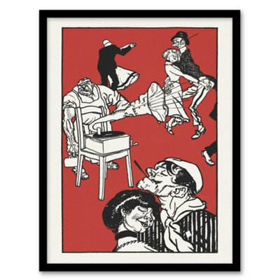 Artery8 Apachentanze Gramophone Dancers Moriz Jung Framed Wall Art Print 12X16" from B&Q