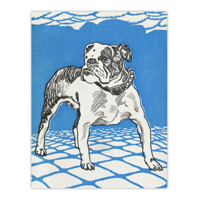 Artery8 Dog Lover Bulldog Animal Portrait Moriz Jung Wall Art Poster Print 12X16" from B&Q