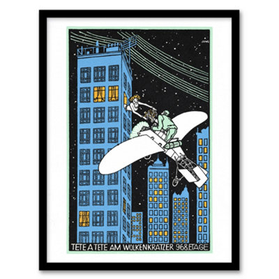 Artery8 Rendezvous On 968Th Floor Of A Skyscraper Jung Framed Wall Art Print 12X16" from B&Q