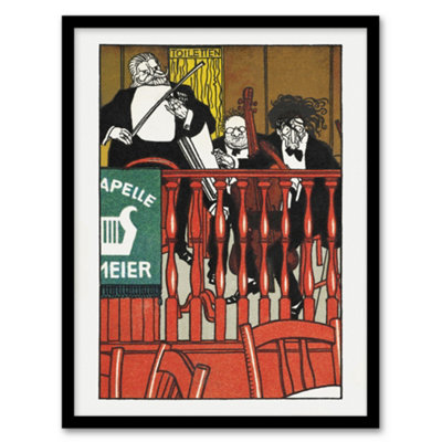 Artery8 Salon Orchestra Meier Musicians Moriz Jung Framed Wall Art Print 12X16" from B&Q