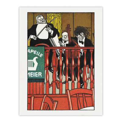 Artery8 Salon Orchestra Meier Musicians Moriz Jung Wall Art Poster Print 12X16" from B&Q
