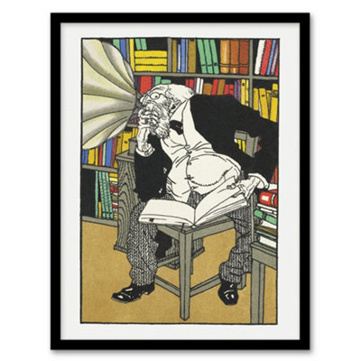 Artery8 Dialectician With A Gramophone Moriz Jung Framed Wall Art Print 12X16" from B&Q