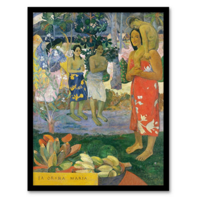 B&Q -  Hail Mary La Orana Maria Paul Gauguin Framed Wall Art Print 12X16"