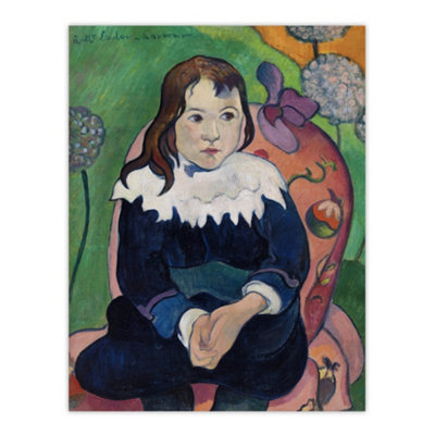 B&Q -  Mr Loulou Colourful Portrait Paul Gauguin Wall Art Poster Print 12X16"