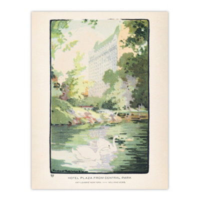 Artery8 Hotel Plaza From Central Park Elmer Wall Art Poster Print 12X16" from B&Q