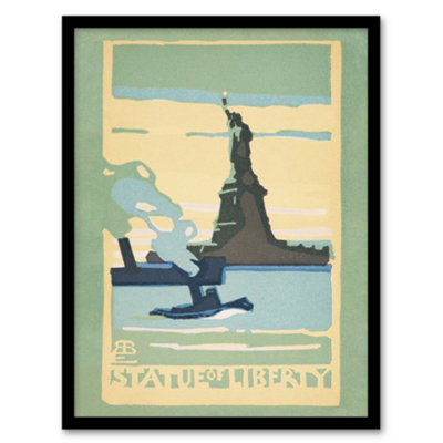 Artery8 Statue Of Liberty New York City Rachael R Elmer Framed Wall Art Print 12X16" from B&Q