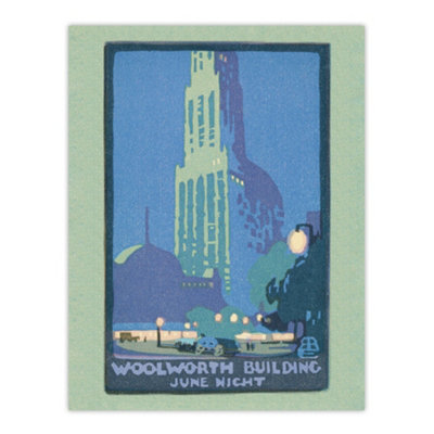 Artery8 Woolworth Building June Night Elmer Wall Art Poster Print 12X16" from B&Q