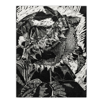Artery8 Sunflower Stylised Flower Bloom Reijer Stolk Wall Art Poster Print 12X16" from B&Q